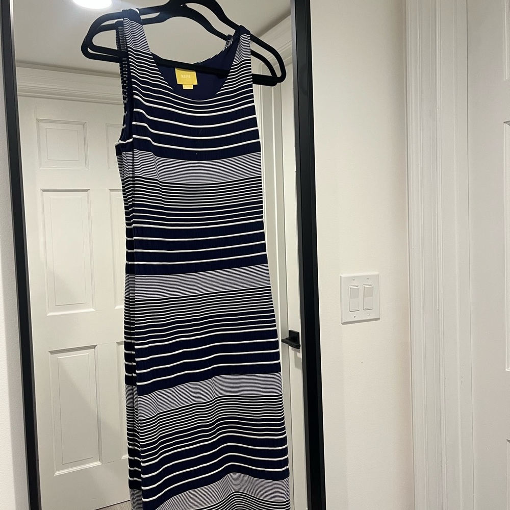 Striped blue Anthropologie dress